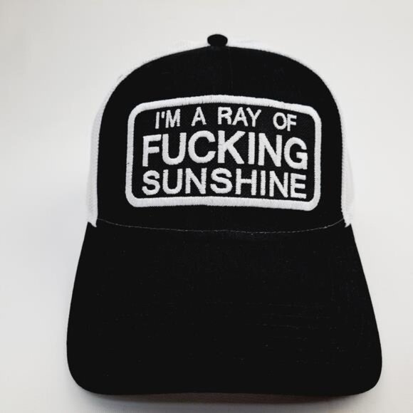 Vintage Style Ray Of Sunshine Trucker Mesh Snapback Cap Hat Embroidered Patch main image 3